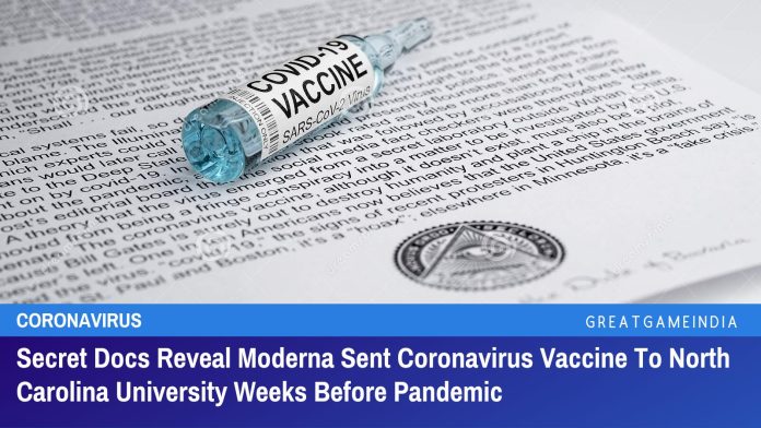 SecretDocsRevealModernaSentCoronavirusVaccineToNorthCarolinaUniversityWeeksBeforePandemic.