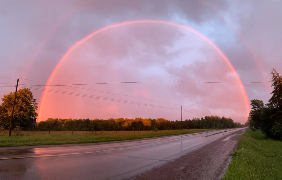 15july2021doublerainbowHwy36headingintoLindsayOn.