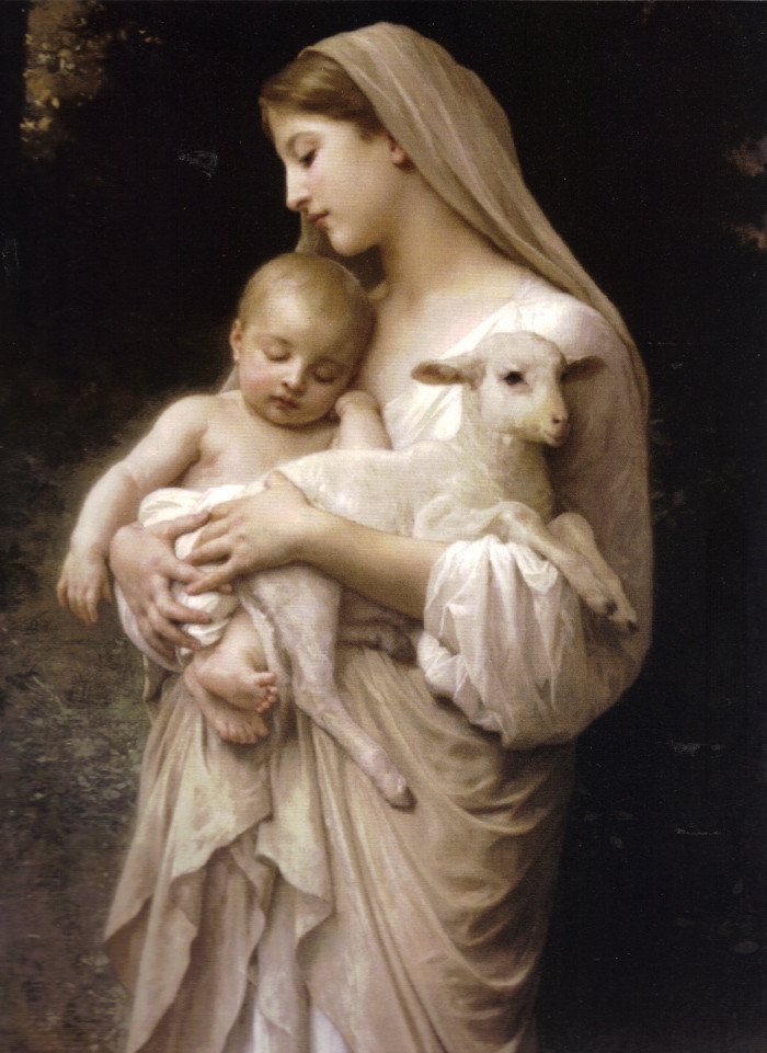 high-resolution-our-lady-the-blessed-virgin-mary-holding-the-baby-jesus-and-a-lamb.